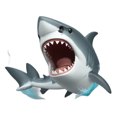 Shark attack sticker