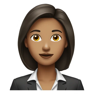 Brunette girl in office sticker