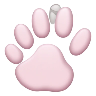 light pink kitten paw sticker