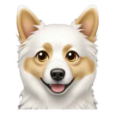 White and blonde spots spitz sticker