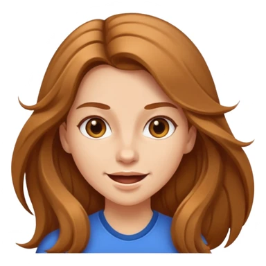 energetic woman with long light brown hair and fair skin sticker