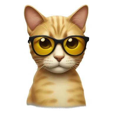 Cat with sunglasses sticker
