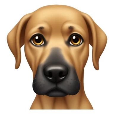 dog with human black head sticker
