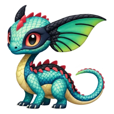 Colorful Exotic Meloetta-Toothless-Salandit-Stitch-Fakémon-creature-hybrid sticker
