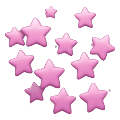 coeur noir scintillant d'étoiles roses sticker