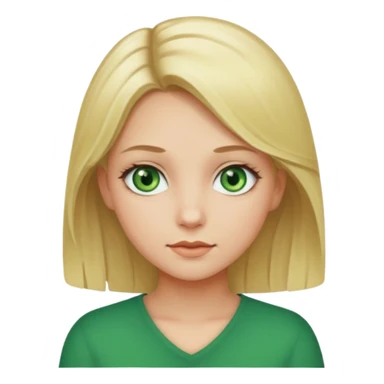 Girl blonde Green eyes sticker