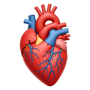 Human heart medical image sticker