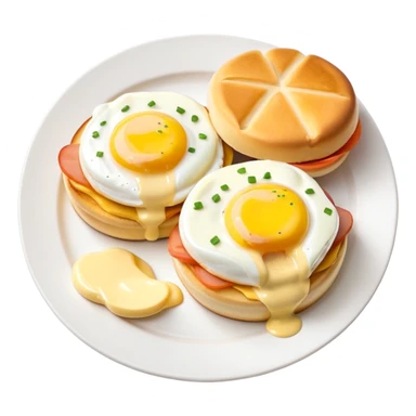 Eggs benedict with hollandaise sauce sticker