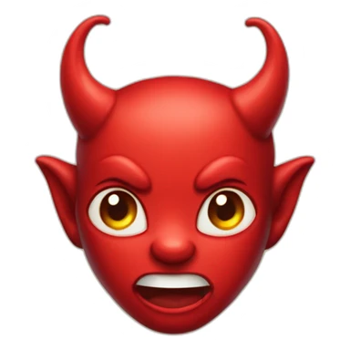 red cute little devil sticker