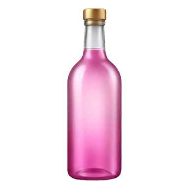 Realistic isolated Pink metallic and clear vodka Bottle.
  sticker