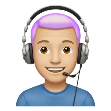 Happy man with headphones sticker