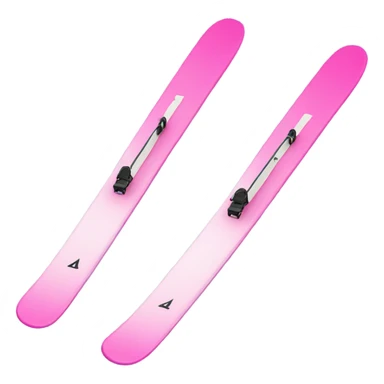 Set of pink skis  sticker