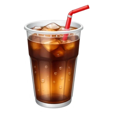 Soft drink in plastic cup sticker