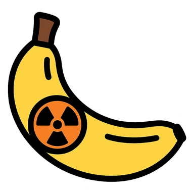 radioactive banana sticker