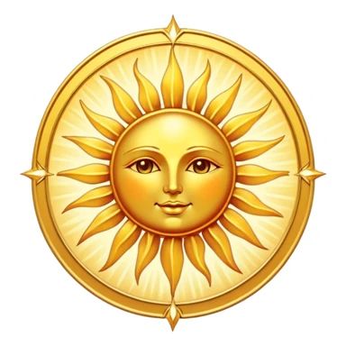 The sun Tarot card sticker