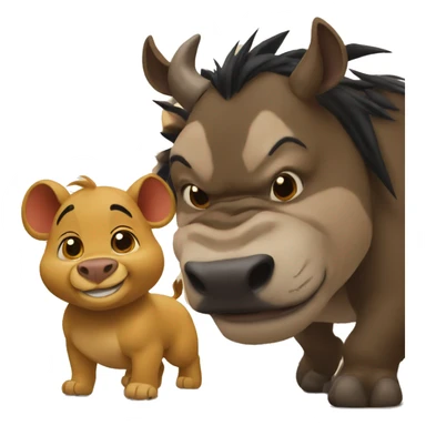 timão e pumba sticker