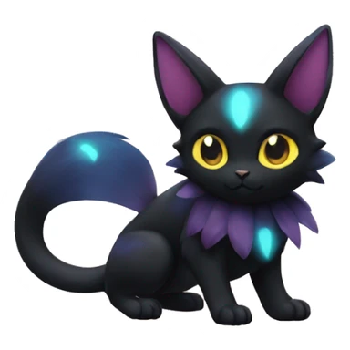 Black Nebula Umbreon-Litten-Noibat-cat full body sticker