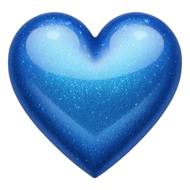 Blue glitter heart sticker