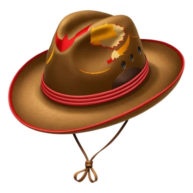 solo un sombrerito de explorador con detalles en rojo sticker