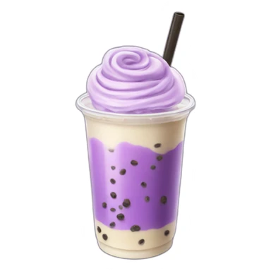 Purple milk tea with boba sticker