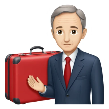 Bernard arnault valise rouge sticker
