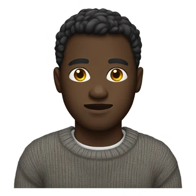 dark-skinned male in sweater sticker