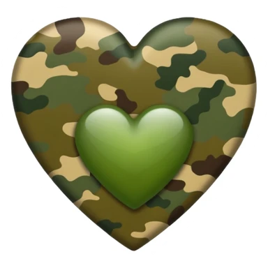Corazón con estampado militar sticker
