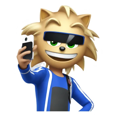 sonic taking a selfie sticker