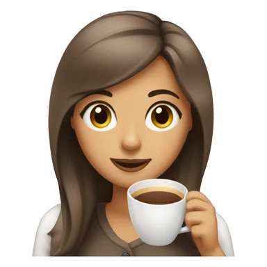 Una chica bebiendo café  sticker