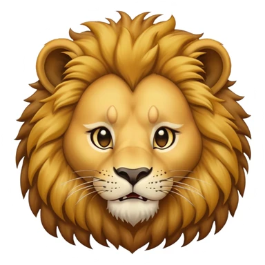 naughty lion looking sideways with mischievous expression sticker