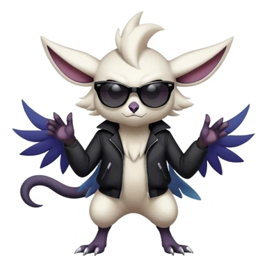 Edgy Cool Kawaii Noibat-Absol-Pokémon Full Body sticker