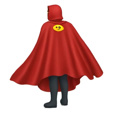 RED SUPER HERO CAPE sticker