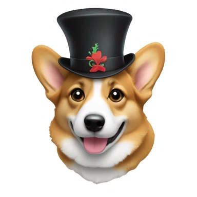 Welsh Corgi with a hat  sticker