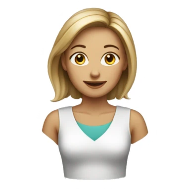 white woman seller sticker