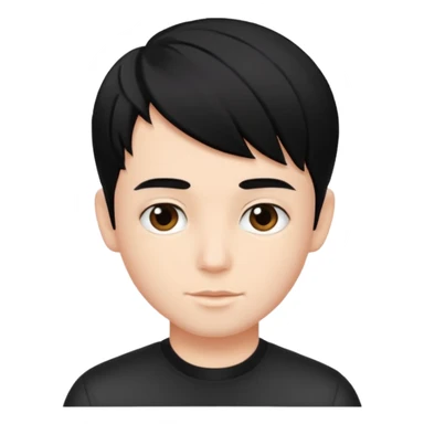 A beautiful boy salon Hairstylist in black hair sticker