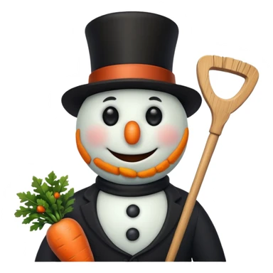 naked snowman  sticker