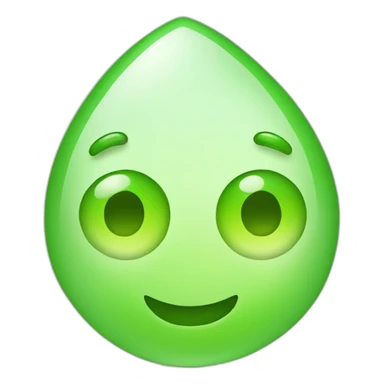 limegreen-waterdrop-with-smile sticker