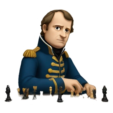Napoleon playing chess sticker