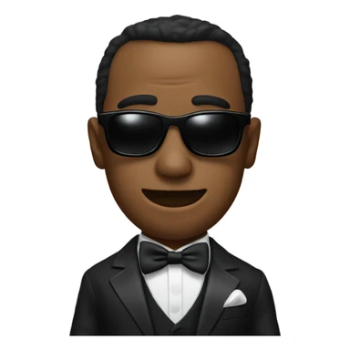 Diddy in a tuxedo wearing sunglasses  sticker