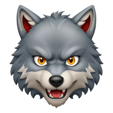 Tráeme una imagen de un lobo enojado estilo gamer sticker