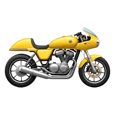 standard yellow motorcycle side view sticker