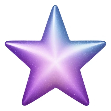 Sparkly glossy Pastel lilac-gradient four-point star sticker