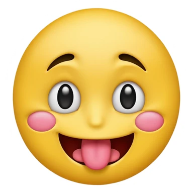 Fassa um emoji simples aquele da carinha amarelo dando língua e dando coloco de forma bem rebelde sticker