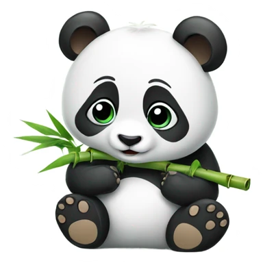 Panda with bamboo sticker