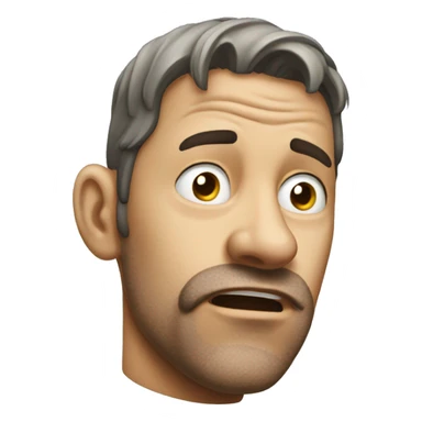 Photorealistic man scratches his head in confusion sticker