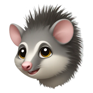 Possum with a mohawk sticker