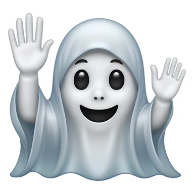 ghost waving, similar to Slack emoji spirit-wave sticker