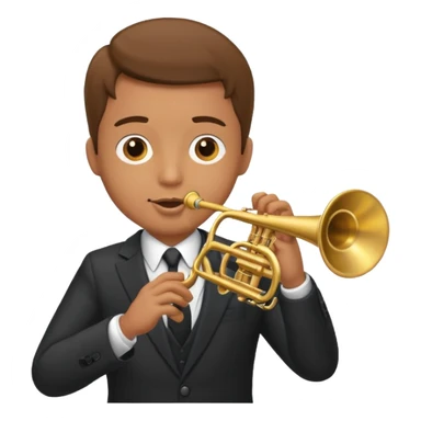Man with suit playing the trumpet sticker