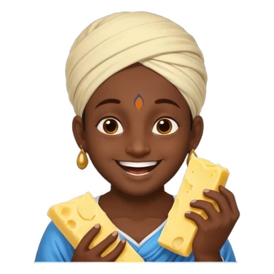   Blue Krishna eating butter  sticker