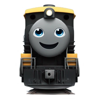 A electric locomotive (With little shiny black Kirby eyes) sticker
